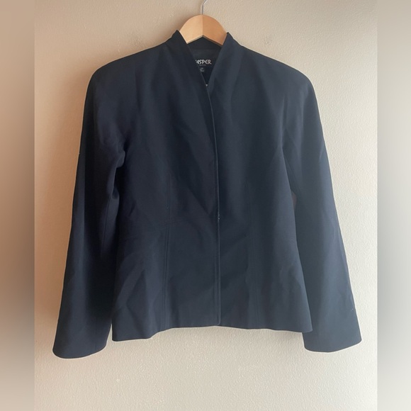 Kasper Jackets & Blazers - Kasper Women Black Blazer Jacket Size 2Petite